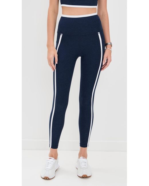 Beyond Yoga Blue Spacedye New Moves High Waisted Midi Leggings