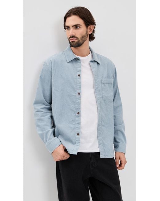 Rhythm Blue Corduroy Shirt for men