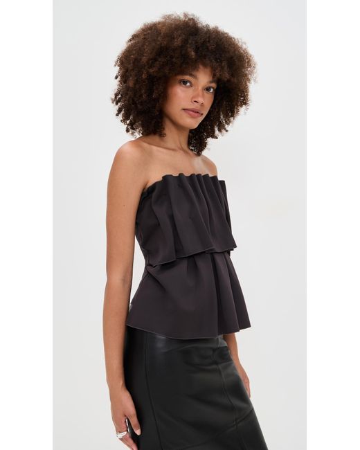 House of Dagmar Black Sculpted Tube Top