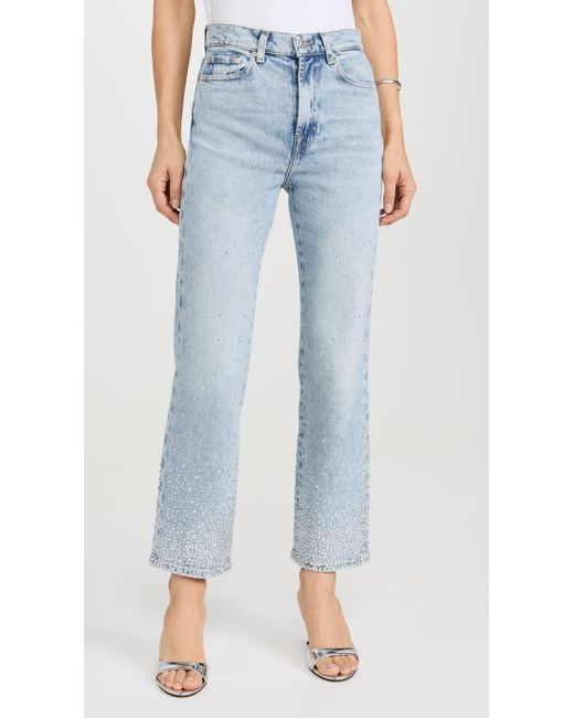 7 For All Mankind Blue Logan Stovepipe Jeans