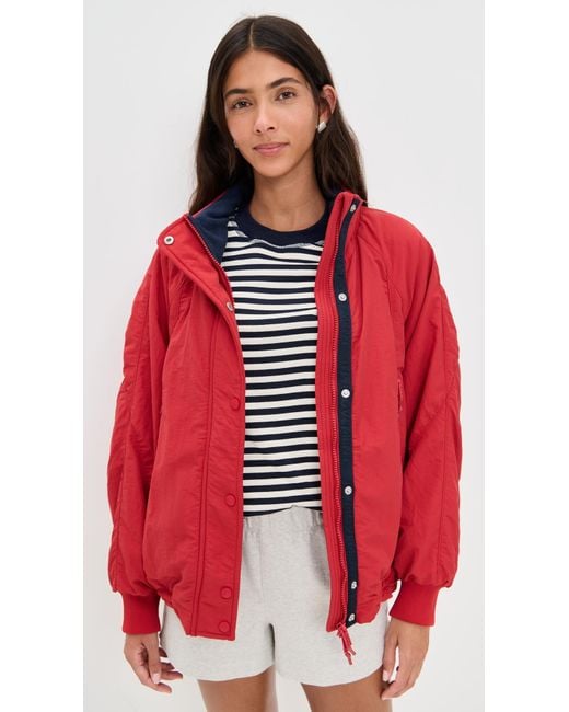 Fp Movement Red Breeze Blocker Jacket