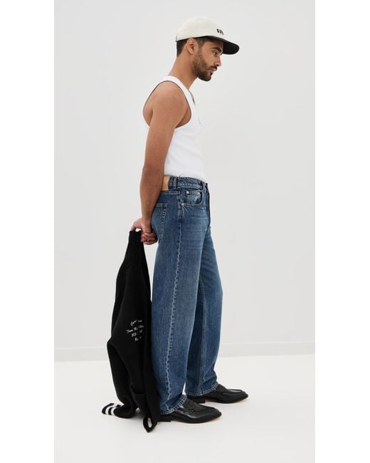 J.W. Anderson Blue 5 Pocket Straight Leg Jeans for men