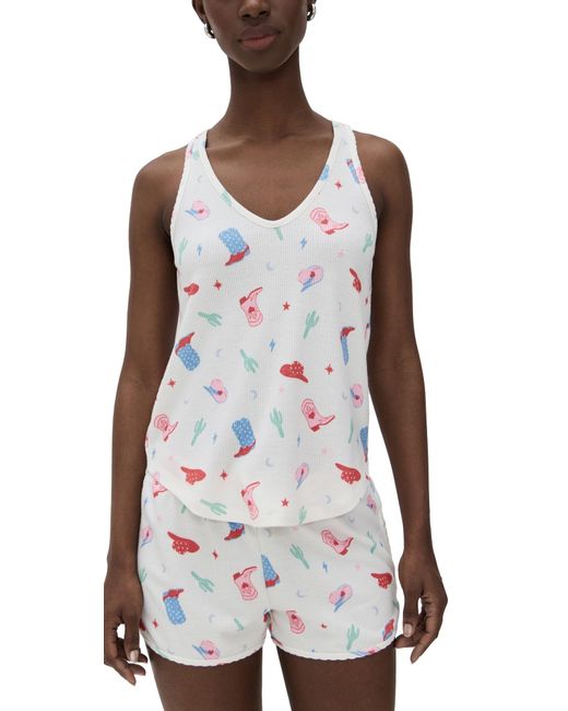 Pj Salvage White Pajama Top