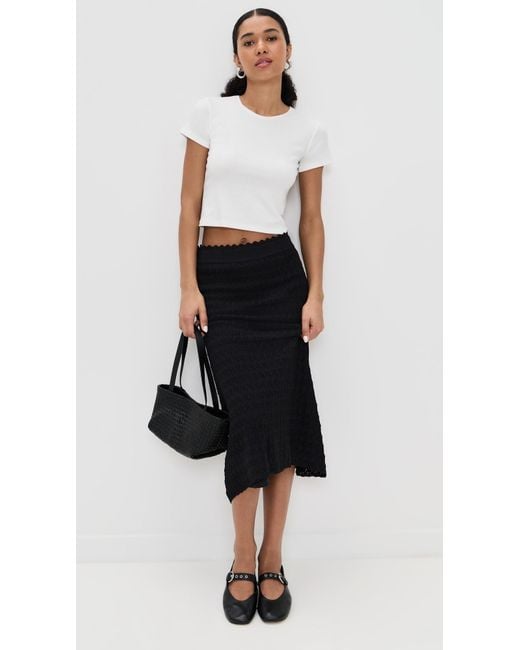 Sea Black Rue Knit Midi Skirt