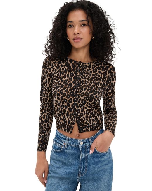 Reformation Black Bernadette Crew Cardigan