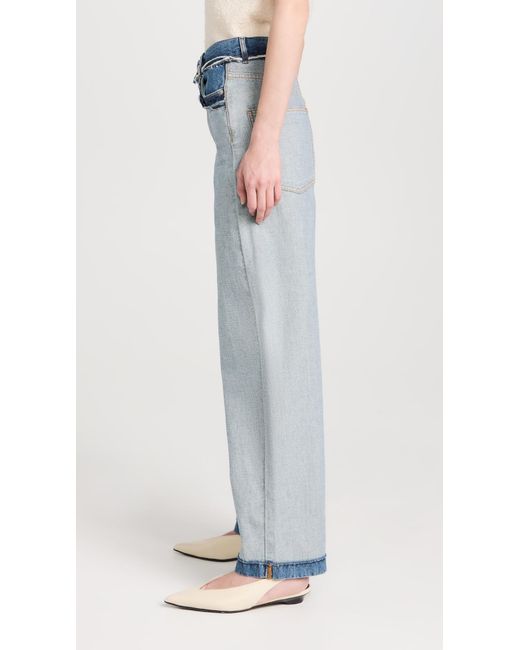 Marni Blue Inside Out Stone Washed Denim Jeans