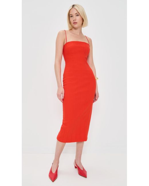 Misha The 'Irisa' Bonded Dress in Red | Lyst