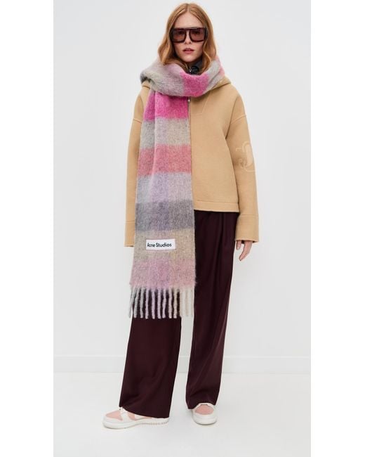 Acne Pink Vally Solid Scarf