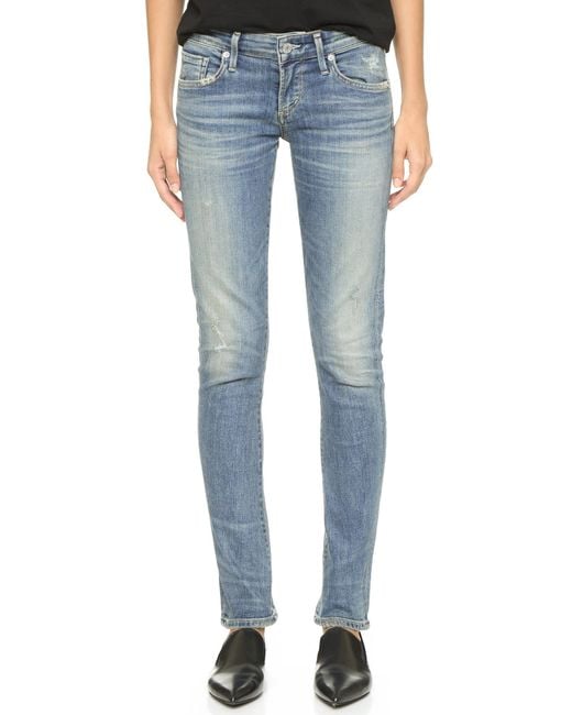 Citizens of Humanity Blue Racer Low Rise Skinny Jeans