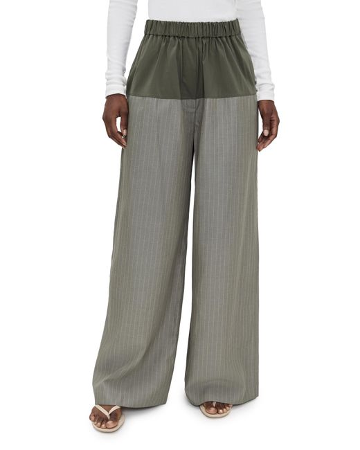 St. Agni Gray Relaxed Splice Pants
