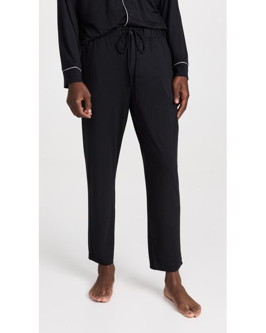 Eberjey Black William Modal Long Pj Set for men