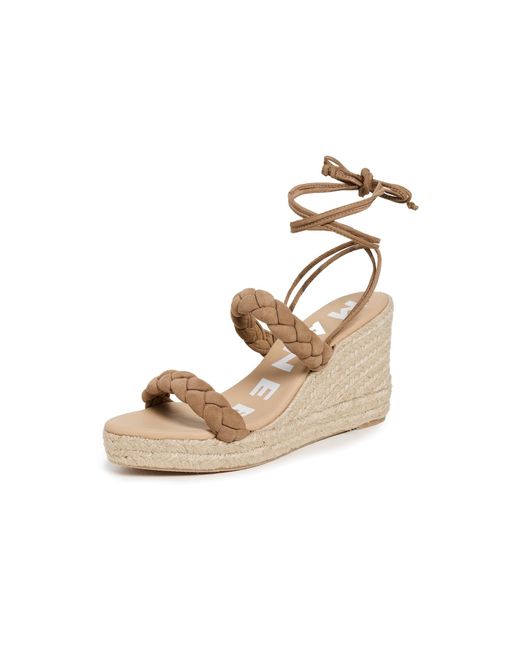 Manebí White Braided Wedge Espadrilles