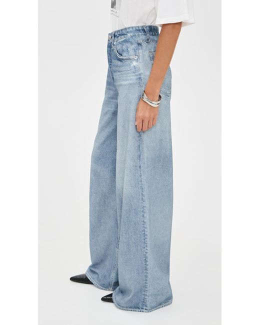 Rag & Bone Blue Miramar Terry Sofie Wide Pants