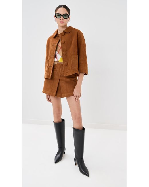 Marc Jacobs Brown Suede Doll Jacket