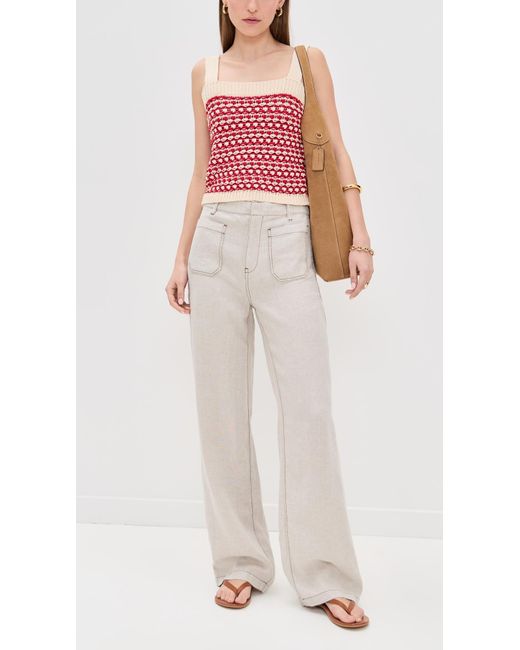 Madewell White Patch Pocket Flare Pants