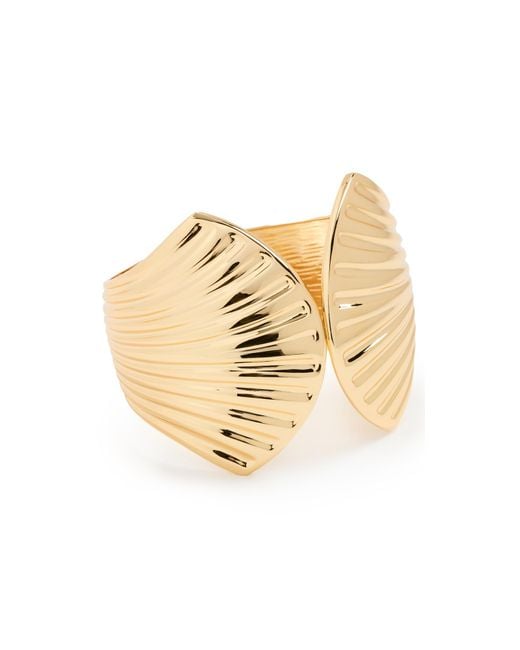 Kenneth Jay Lane Natural Shell Hinged Bracelet