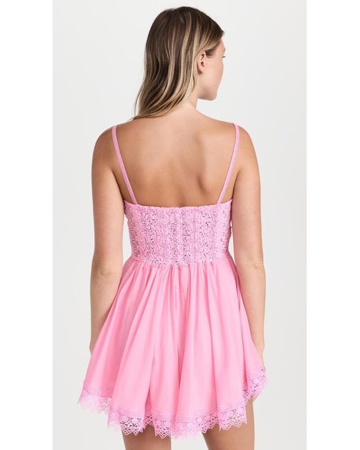 Charo Ruiz Pink Pauette Short Dress