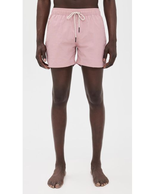 Oas Pink Blush Nylon Swim Shorts 4.75 for men