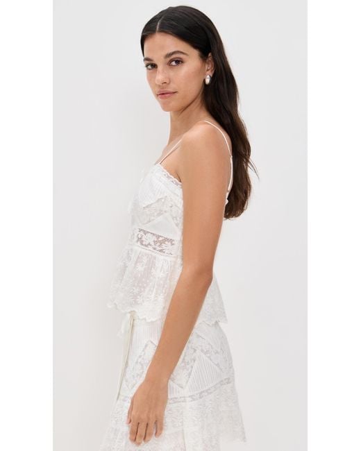 LoveShackFancy White Rowina Top