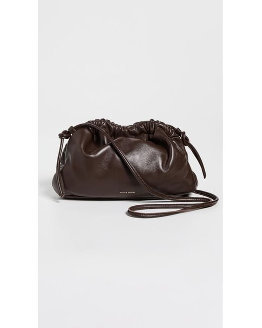 Mansur Gavriel Brown Mini Cloud Clutch