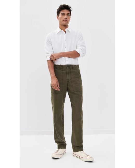 Alex Mill Green Herringbone Field Pant for men