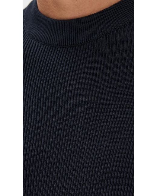 NN07 Blue Kaley Cotton Crewneck Sweater for men