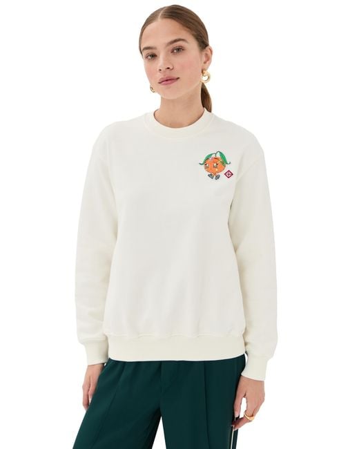 Casablanca White Mascot Patch Sweatshirt