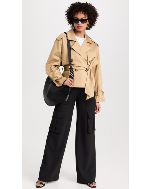 FAVORITE DAUGHTER Natural The Cropped Charles Trench Coat