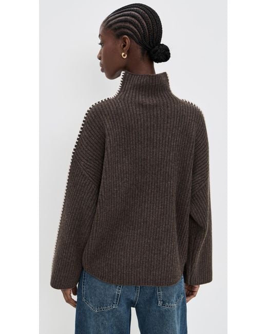 Rag & Bone Brown Ingrid Wool Turtleneck
