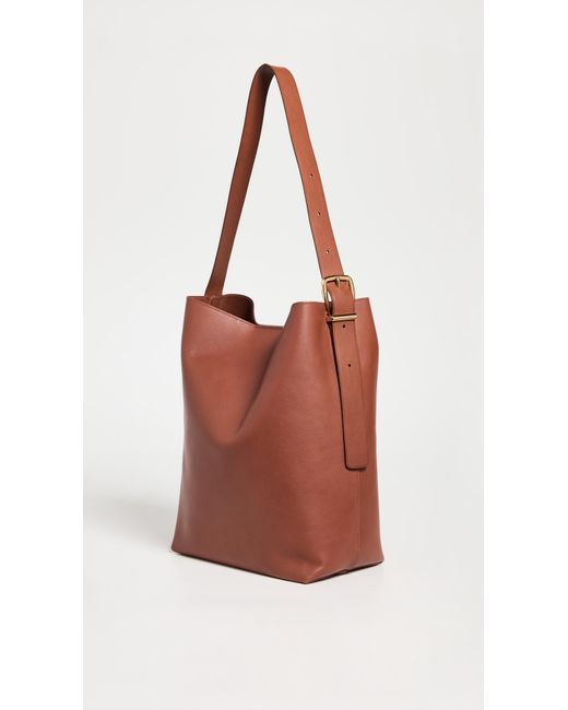 Leather bucket tote bag sale