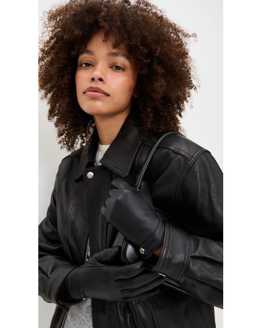 Rag & Bone Black Joni Leather Gloves