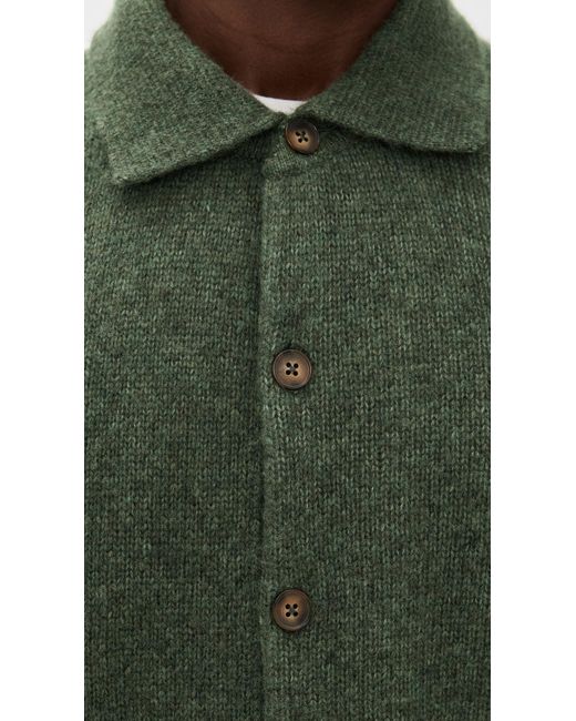 NN07 Green Lee Full Button Cardigan for men