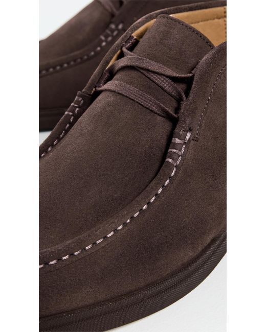Boss Brown Sienne Suede Desert Boots for men