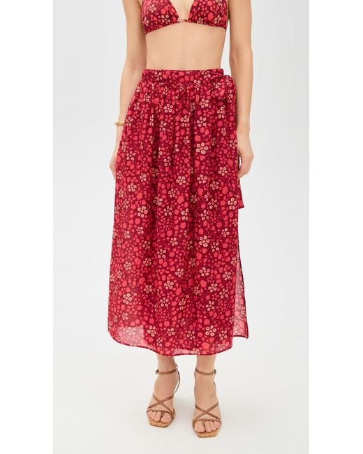 Ulla Johnson Red Suri Coverup