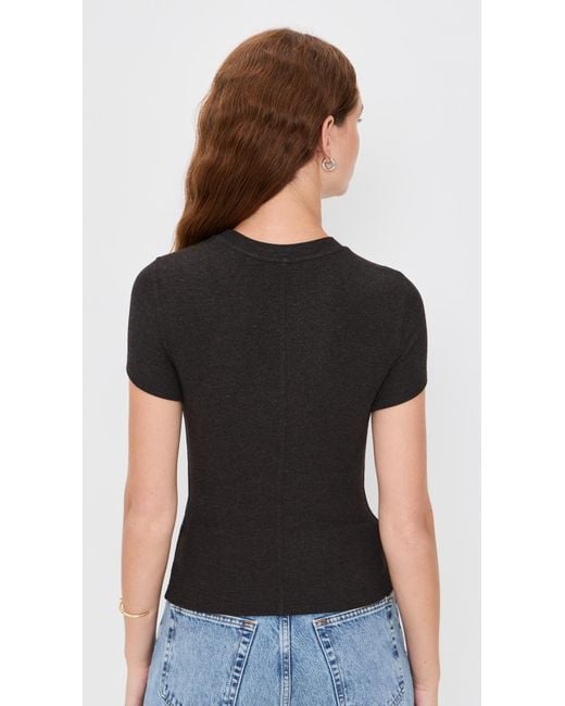 FRAME Black The Rib Baby Tee