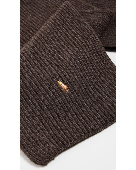 Polo Ralph Lauren Brown Signature Knit Scarf for men