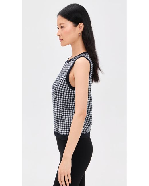 Vince Black Gingham Tank