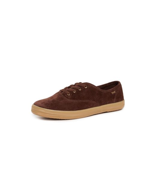Keds Brown Champion Luxe Suede Sneakers
