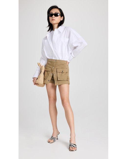 Staud White Tamara Skort