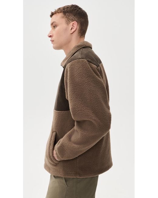 Rhythm Brown Stables Half Zip Jacket for men