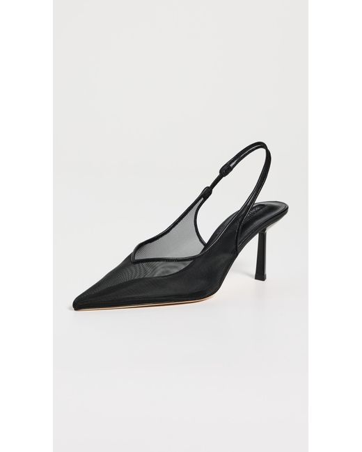 Tony Bianco Black Breeze Mesh Slingback Heels