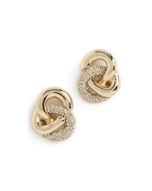 BaubleBar White Knotted Stud Earrings