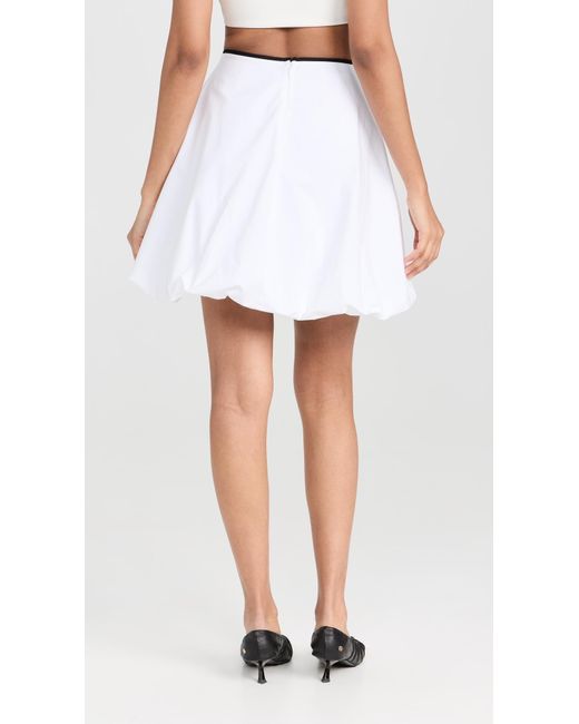 Victoria Beckham White Gathered Waist Miniskirt