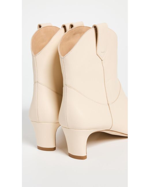Staud White Western Wally Ankle Boots