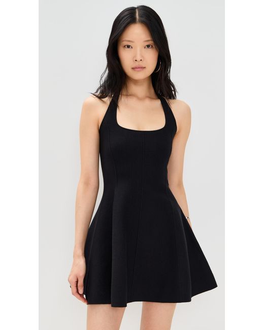 Fleur du Mal Black Sofia Flared Dress
