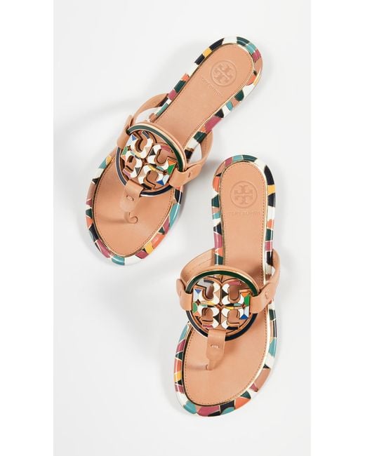 Tory Burch Enamel Miller Sandals | Lyst Tory Burch Enamel Miller Sandals | Lyst