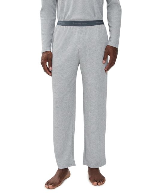 Tommy John Black Waffle Pants for men