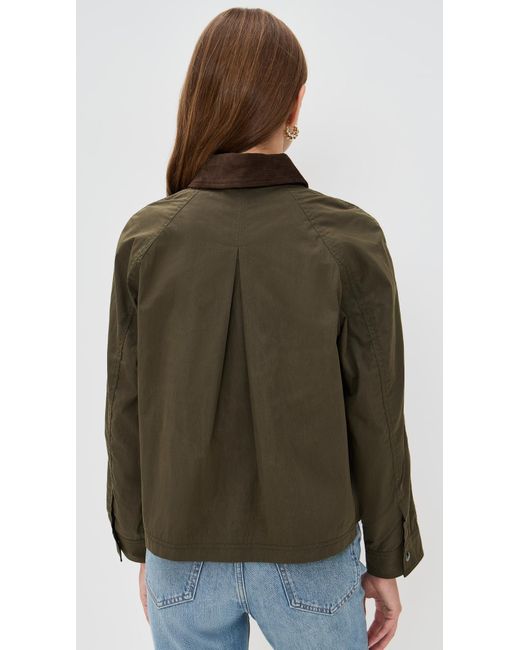 Madewell Brown Waxed Zip-Front Barn Jacket