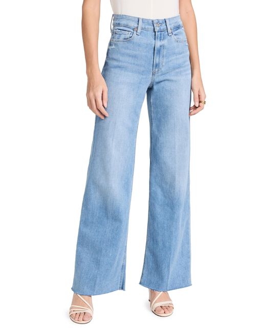 PAIGE Blue Anessa 31" Jeans With Raw Hem