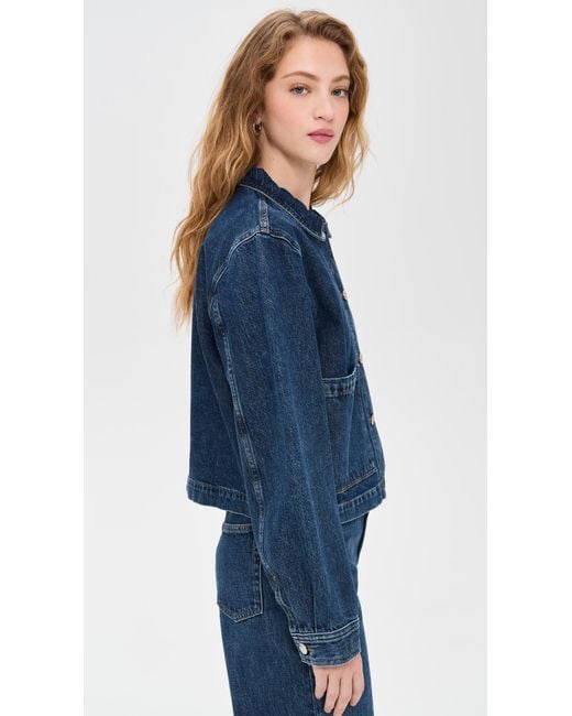 FRAME Blue The Patch Pocket Jacket